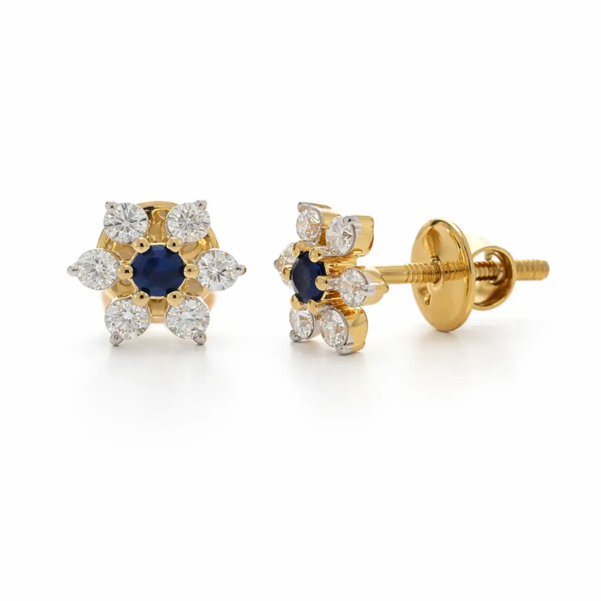 0.32 CT NATURAL DIAMOND EARRINGS 18K GOLD
